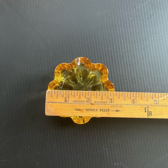 MCM SET OF 3 NESTING TRINKET DISHES ASHTRAYS GORGEOUS COLORS VINTAGE FOSTORIA - Picture 9 of 10